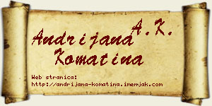 Andrijana Komatina vizit kartica